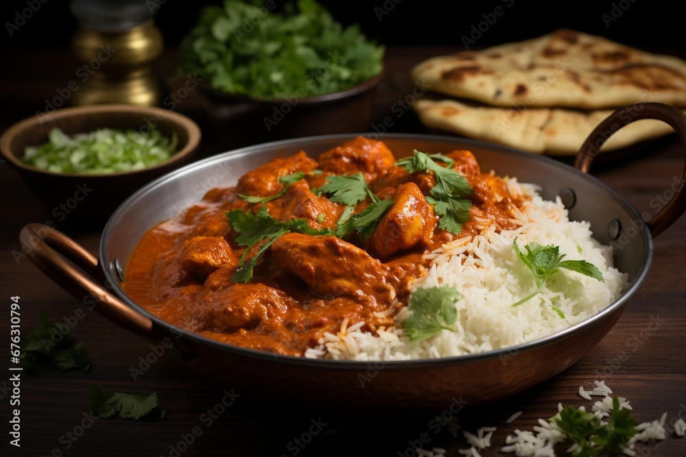 Spice Symphony: Indian Chicken Tikka Masala with Spiced Curry Sauce Spice Symphony: Indian Chicken Tikka Masala with Spiced Curry Sauce