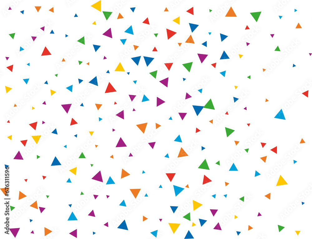 Rainbow Triangular Confetti