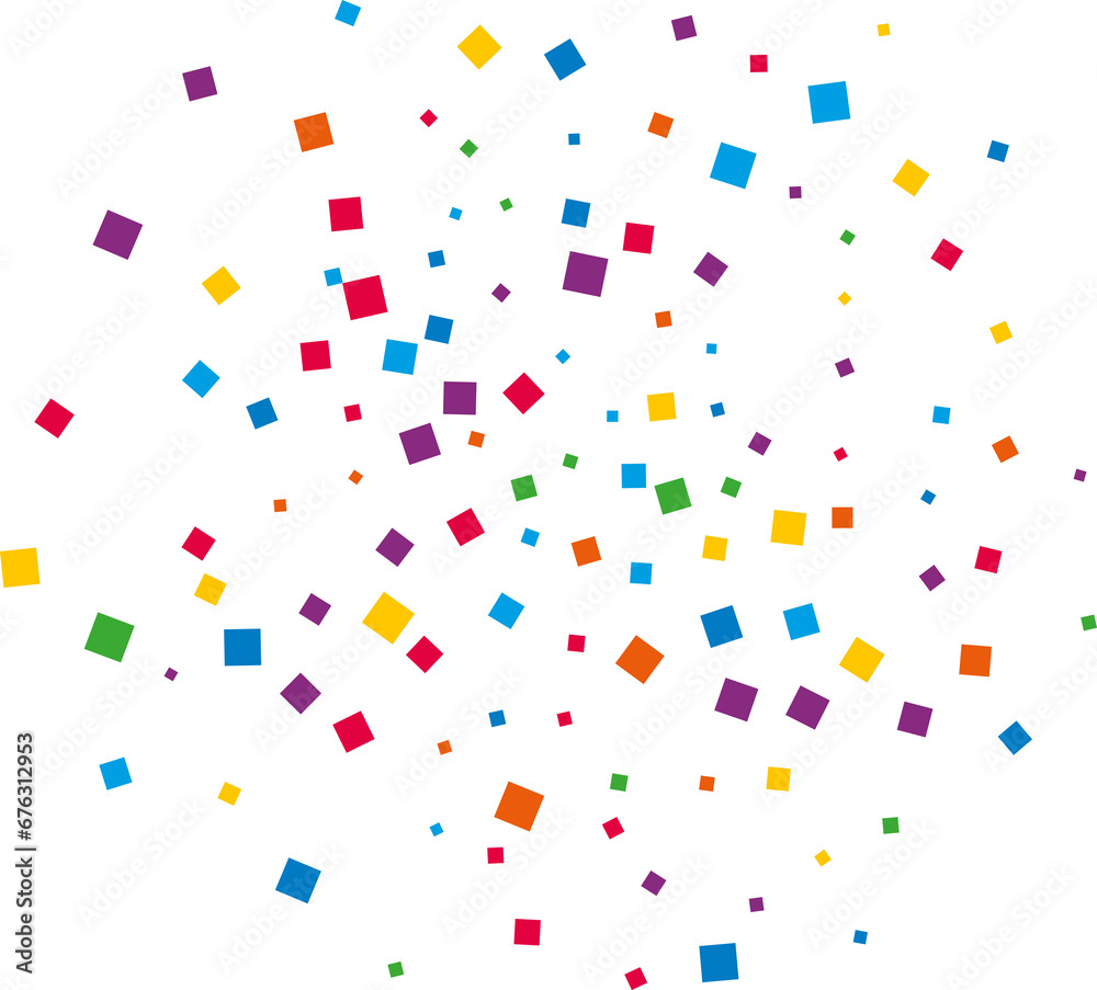Luxury Rainbow Square Confetti Luxury Rainbow Square Confetti