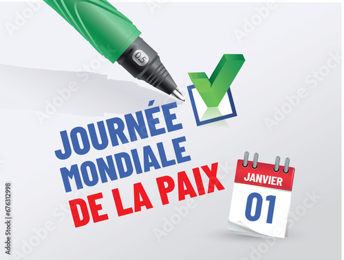 journée mondiale de la paix le premier janvier