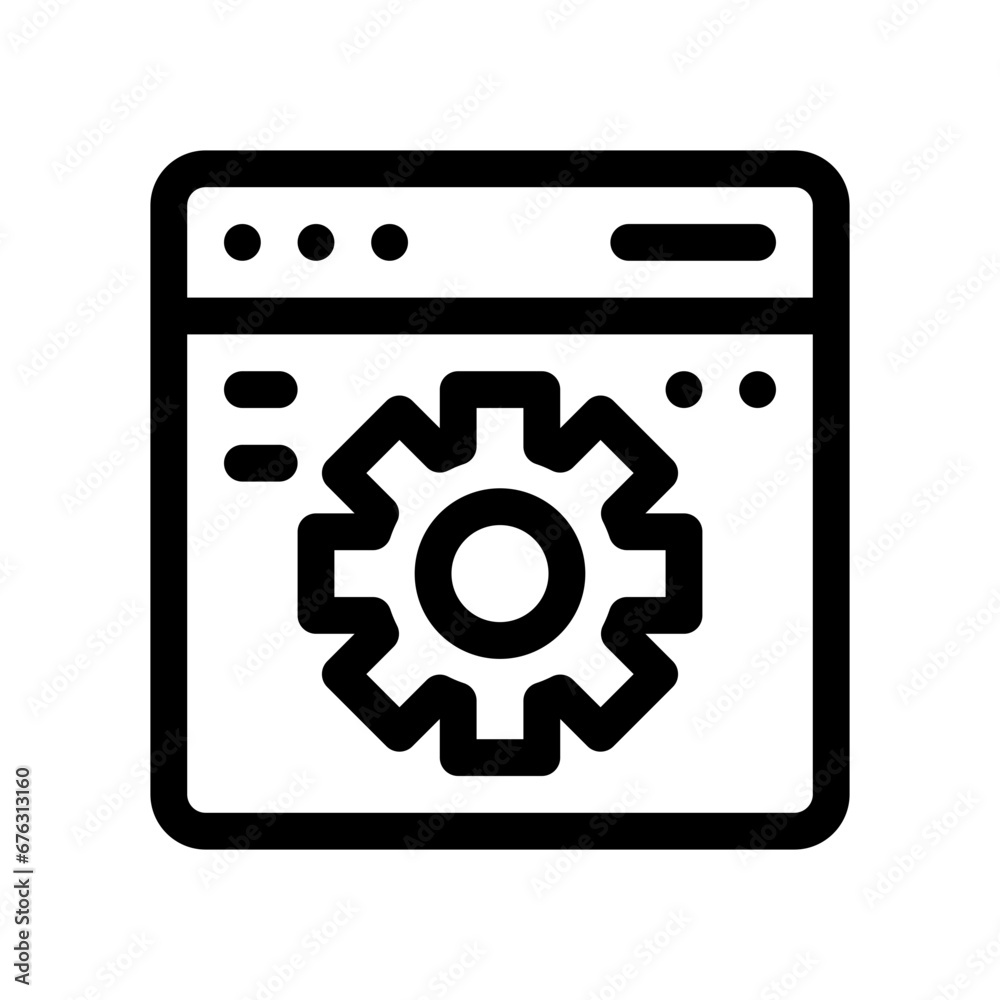 web management line icon web management line icon