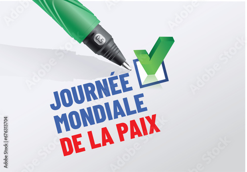 journée mondiale de la paix le premier janvier