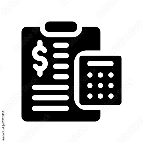 budgeting glyph icon