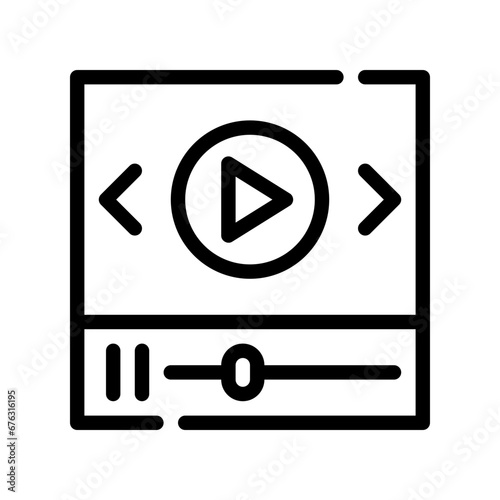 video play line icon