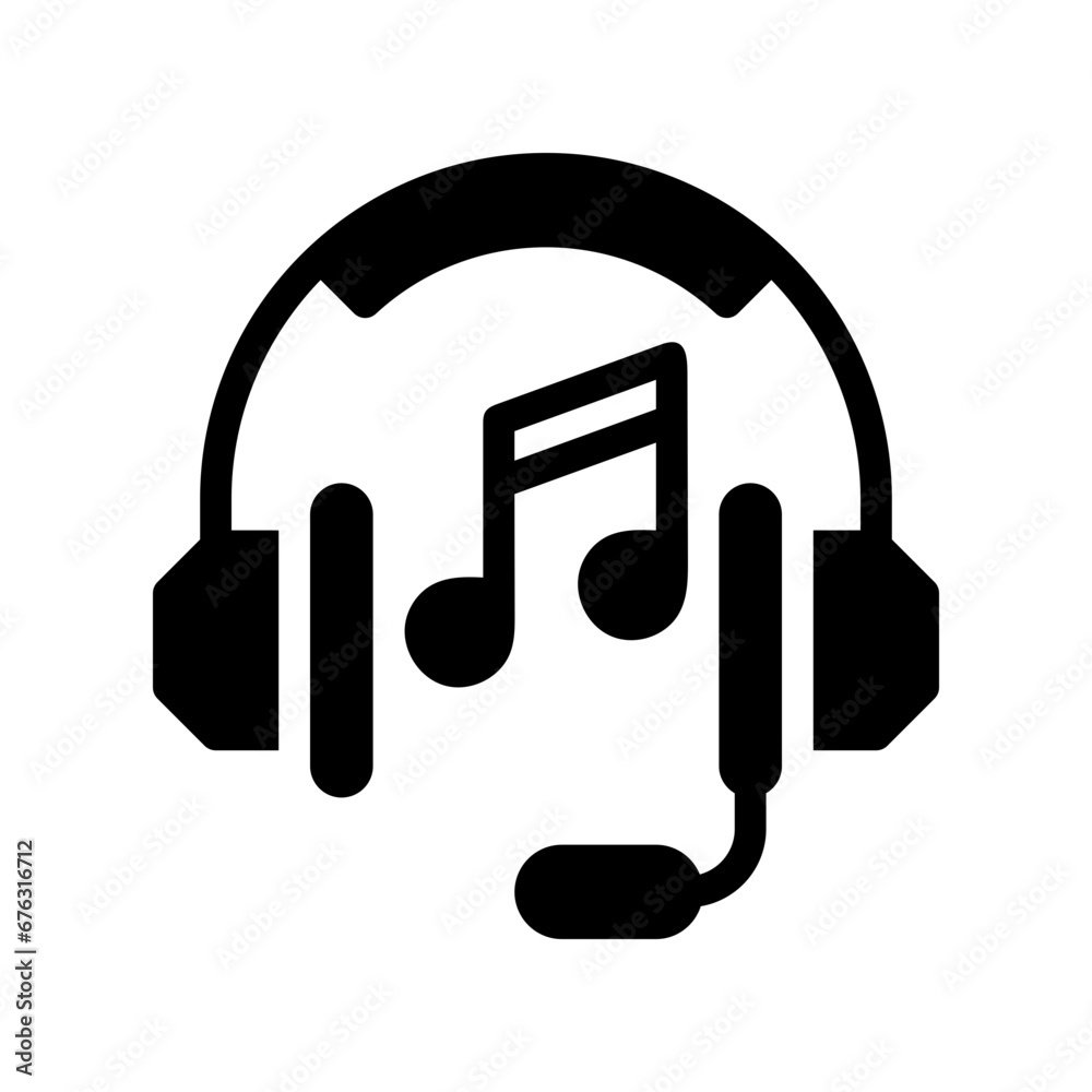 headphone glyph icon headphone glyph icon