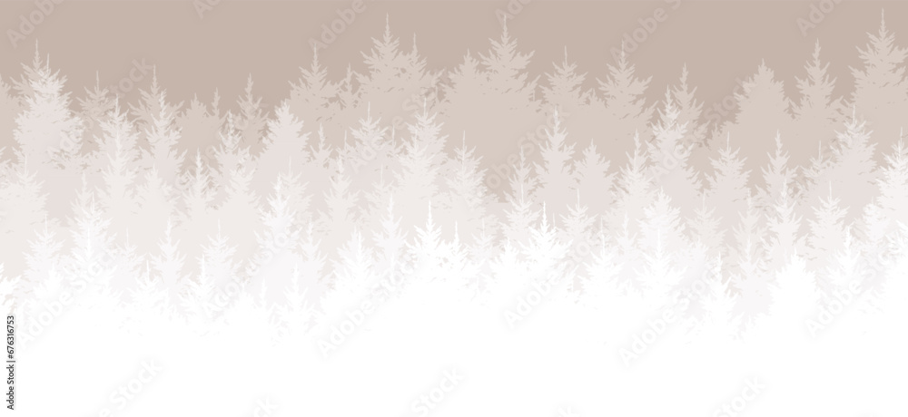 Forest background Winter landscape with snowy fir forest Pine Forest background Winter landscape with snowy fir forest Pine