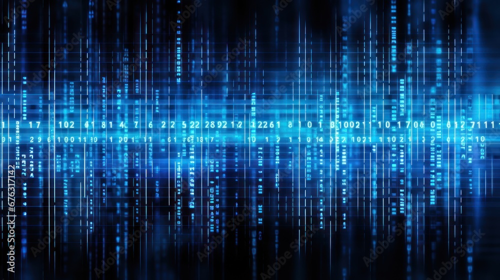 abstract Blue digital binary data on computer screen background abstract Blue digital binary data on computer screen background
