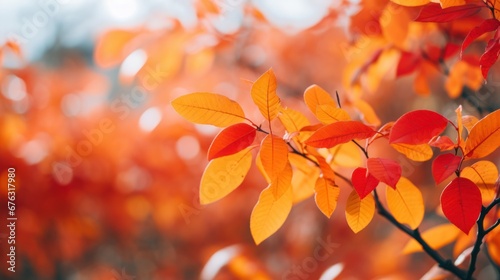 Orange or yellow leaves with autumn leaves, background with autumn leaves