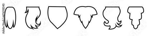 Beard icon vector set. barbershop illustration sign collection. hairdresser symbol.