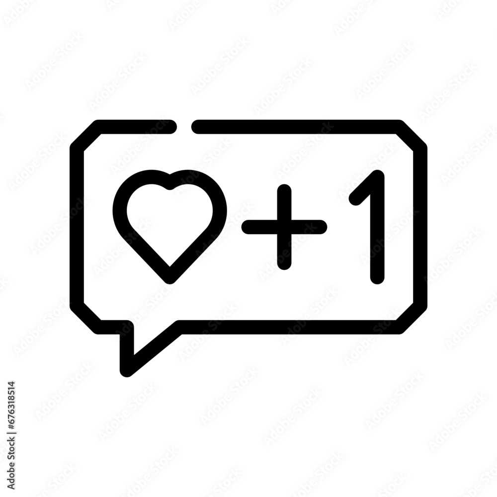 Fototapeta premium like line icon