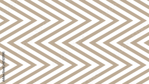 Brown and white zigzag wave geometric pattern background photo