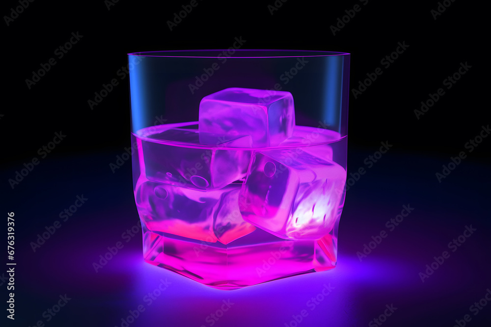Bar and cocktails in neon colours. Neural network AI generated art Bar and cocktails in neon colours. Neural network AI generated art