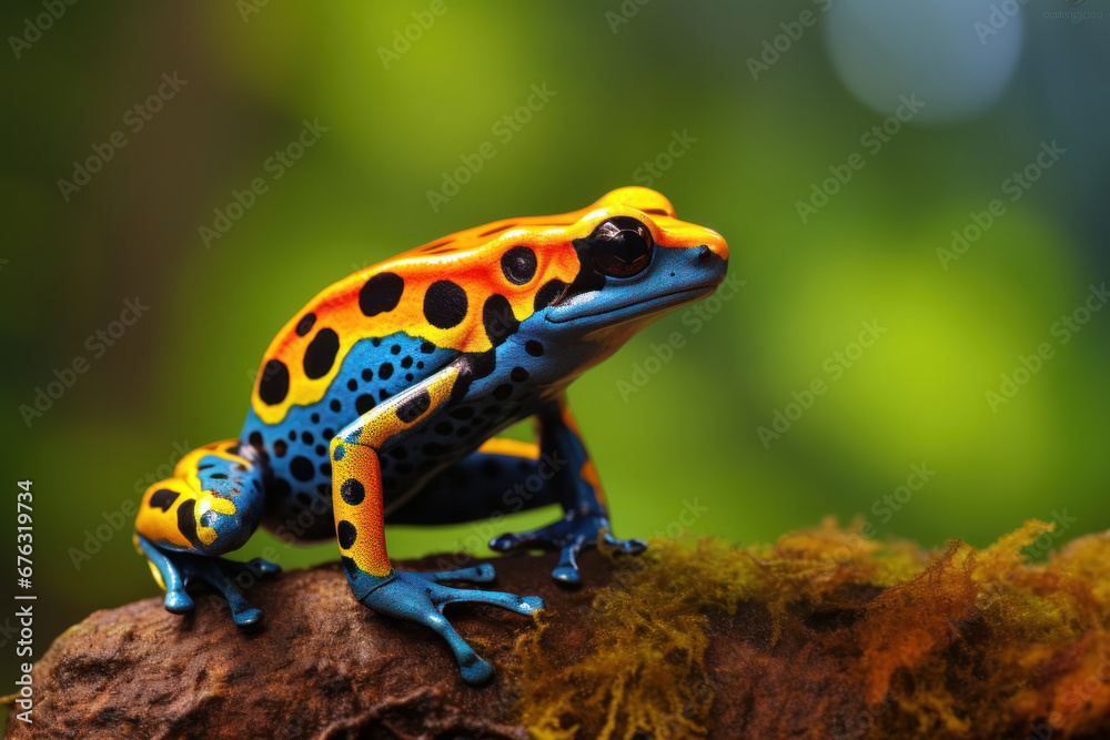 Fototapeta premium A colorful rainforest poison dart frog.
