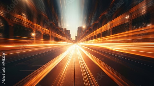 photograph of street lights ,lights speed tunnel background