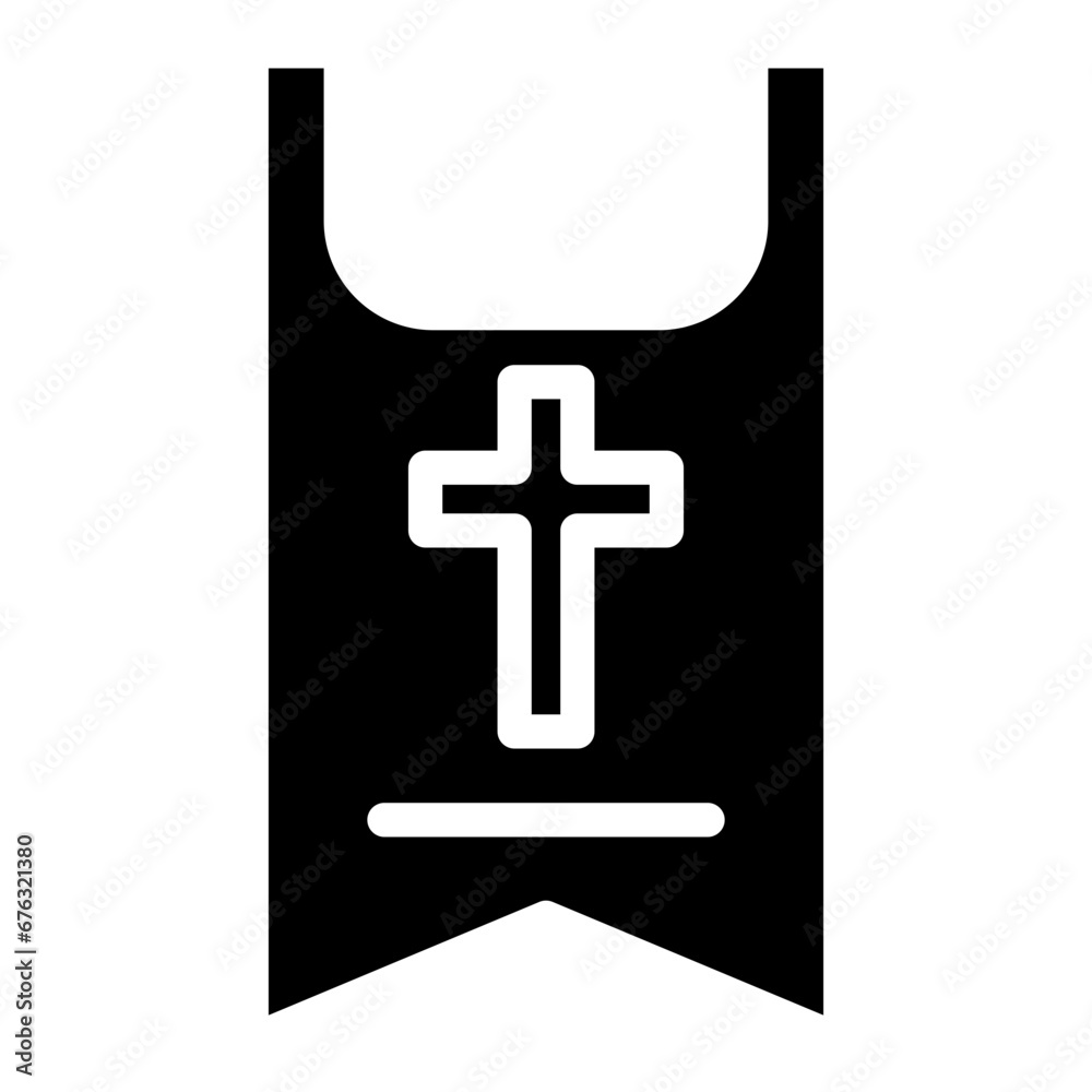 Obraz premium medieval flag glyph