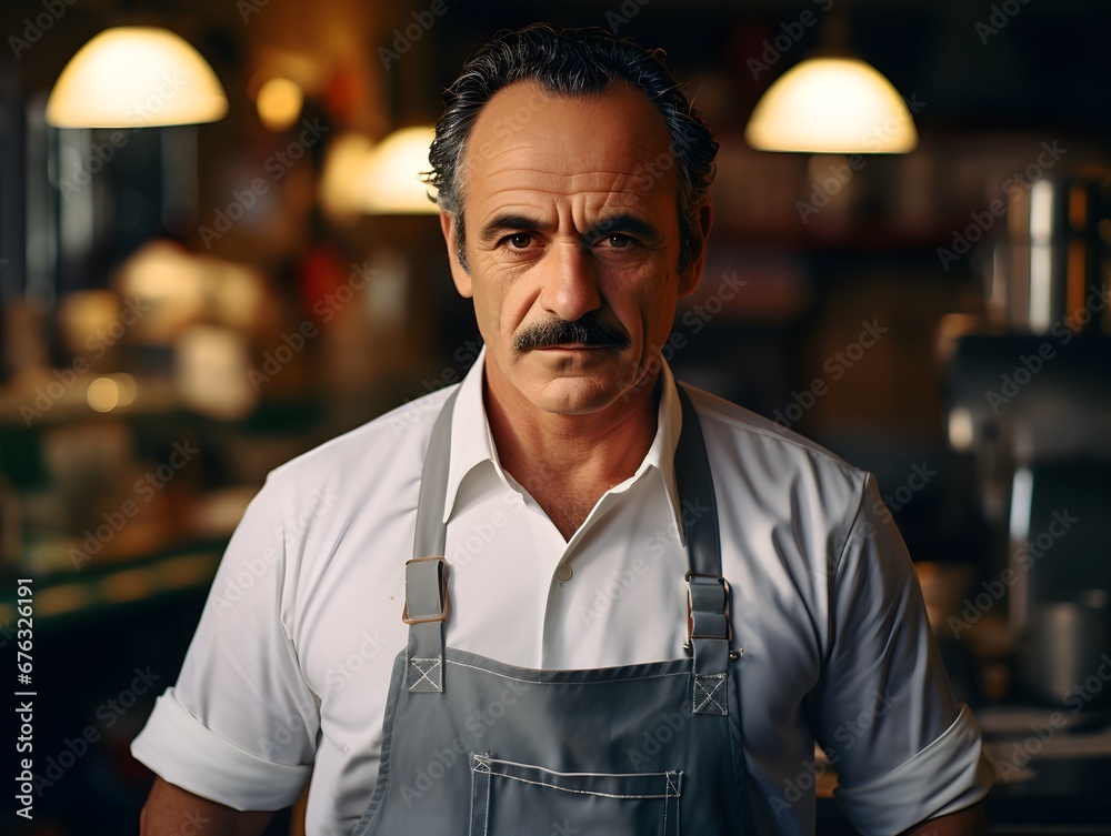 Connecting Through the Lens: Genuine Expression of a Middle-Aged Barista Connecting Through the Lens: Genuine Expression of a Middle-Aged Barista