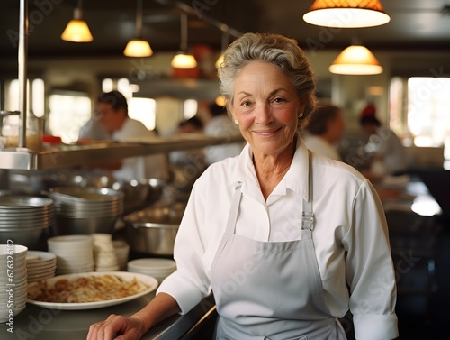 Ageless Inspiration: A Chef Grandma Radiates Happiness in Candid Snapshot