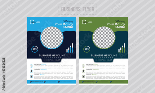 Business flyer and car rental corporate design template.