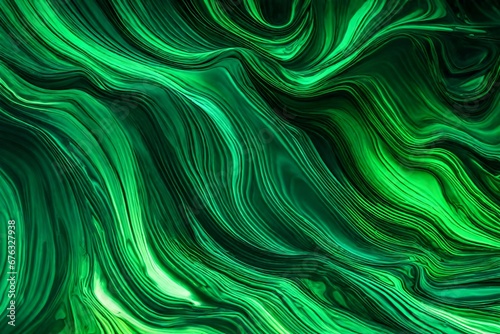 Liquid emerald and neon green flowing in a vibrant liquid blend.