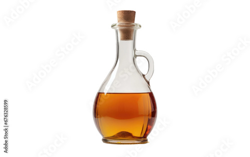 Amazing Bottle Filled with a Vinegar on White or PNG Transparent Background.
