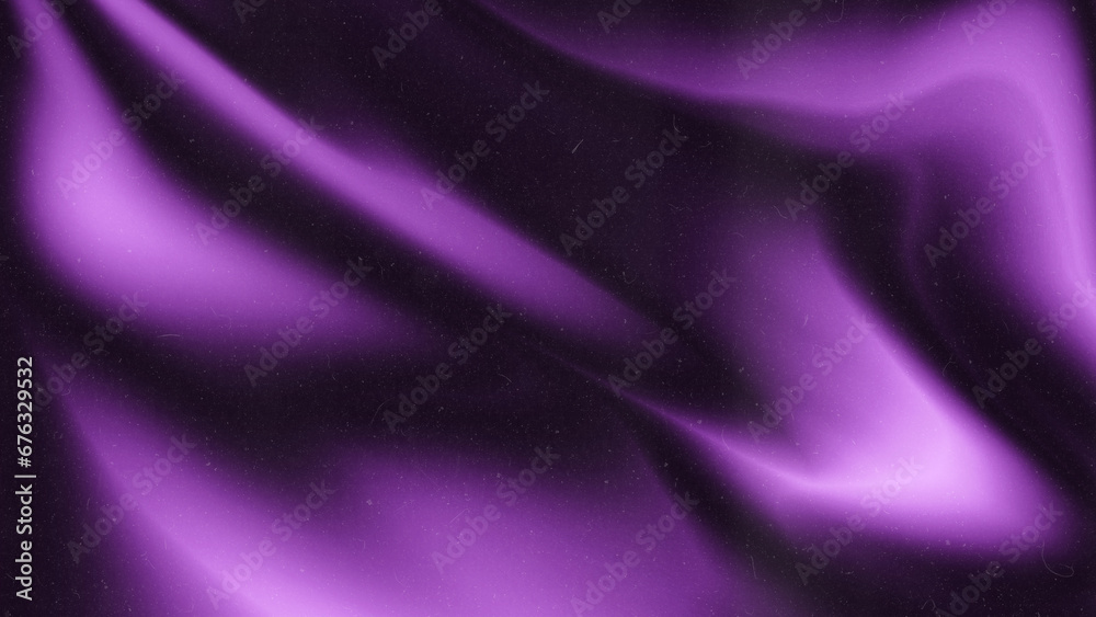 Obraz premium purple, pink and black wave gradient grainy background. Illuminated lines in purple tones. Noise texture effect.