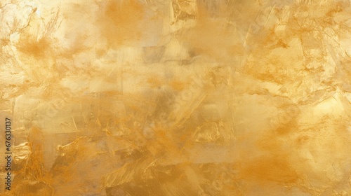 Gold paint on wall texture abstract background photo