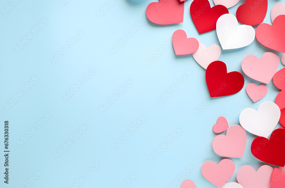 Colorful Valentine's Day Hearts Background