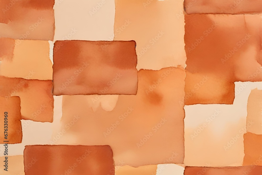 Fototapeta premium Beige color palette, layered ripped paper background, brown color wallpaper, Watercolor background, ripped paper background