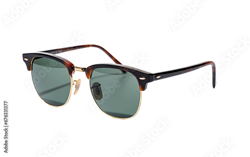 Men Good Looking Club master Sunglasses Isolated on Transparent Background PNG.