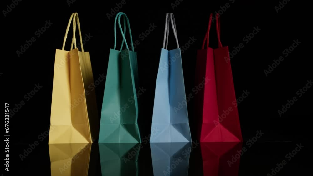 Shopping bags with dark background Shopping bags with dark background