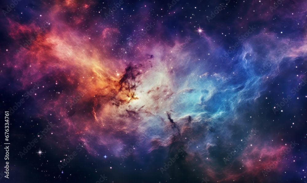 nebula galaxy in space background 