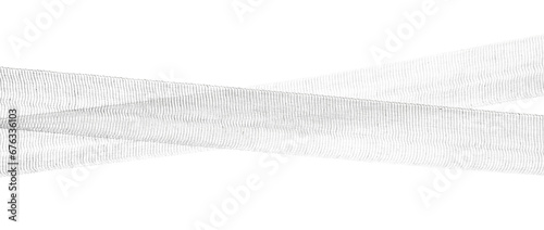 New medical bandage crossed line isolated on white, clipping path photo