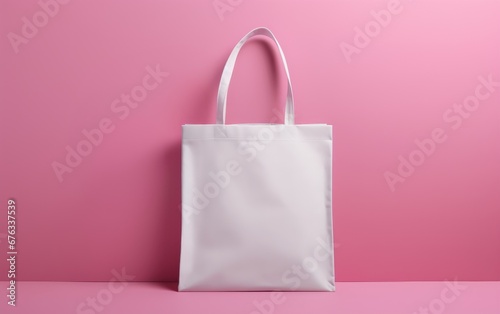 Fabric tote bag mock up on isolated background