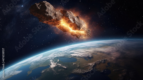 Impact imminent a meteorite approaches Earth