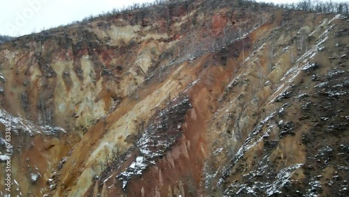 Aerial shot of nature phenomenon Devil's Town, rock formations in Radan mountain in Serbia