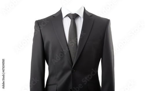 Attractive Shape of Modern Fit Suit Isolated on Transparent Background PNG.