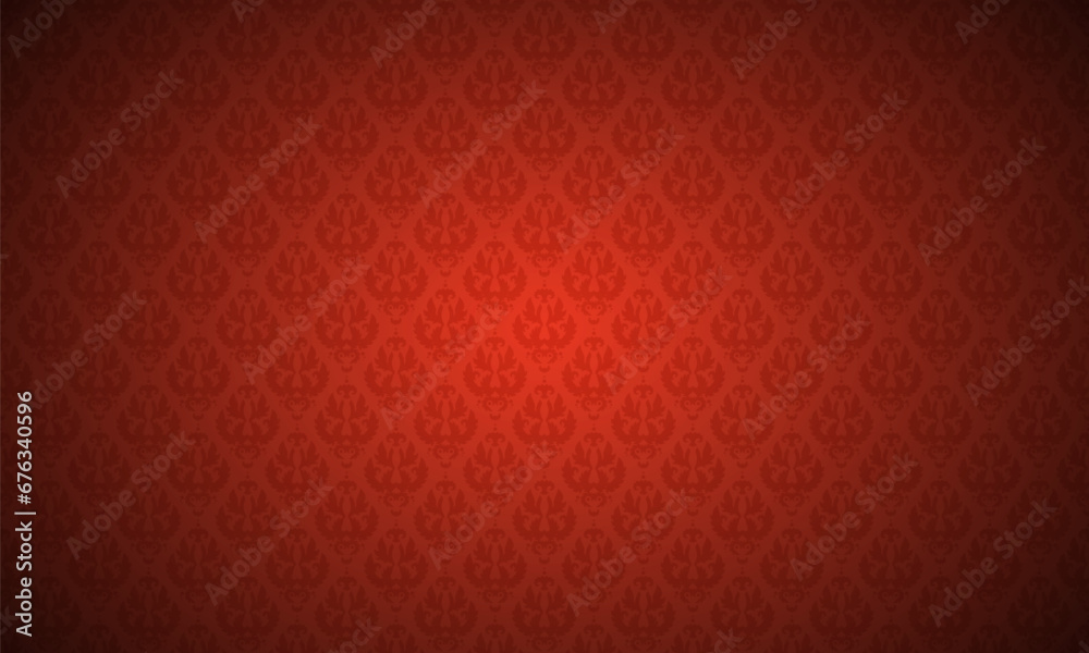Poker table in red color cloth. Vector illustration.