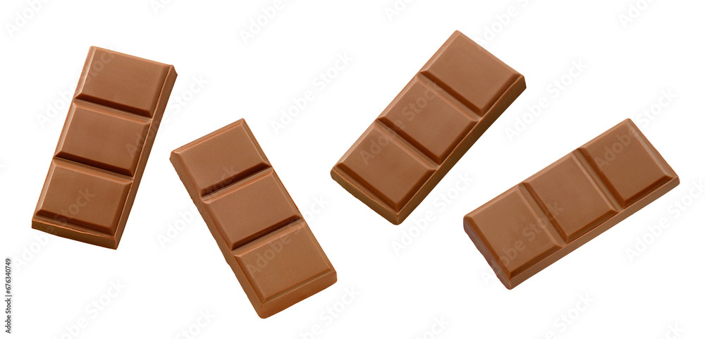 composição com barras de chocolate ao leite isolado em fundo transparente composição com barras de chocolate ao leite isolado em fundo transparente