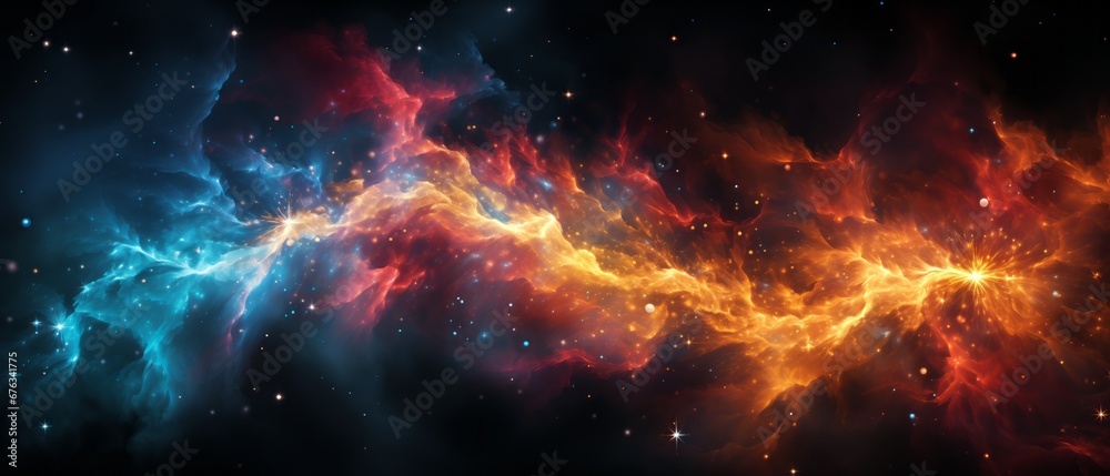 Fototapeta premium Abstract streams of light that travel through space and time, mesmerizing us. It has a textured canvas appearance and can be used as a background or wallpaper.