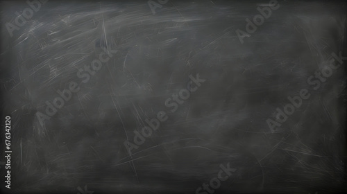 Abstract Chalk rubbed out on blackboard or chalkboard texture. clean school board for background. generative AI. photo