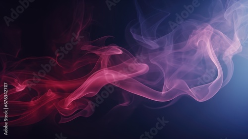 Smoke in black background, AI generated Image