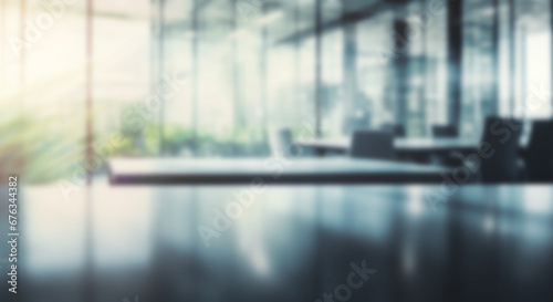 Blurred Modern Business Office Interior photo