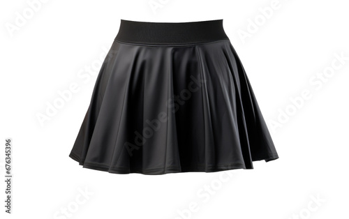 Amazing Cute Skort Skirt Black Shorts Isolated on Transparent Background PNG.