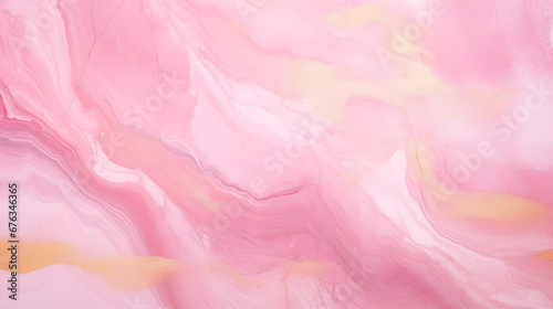 Abstract watercolor paint Soft pastel pink color and golden lines texture marble. generative AI. photo