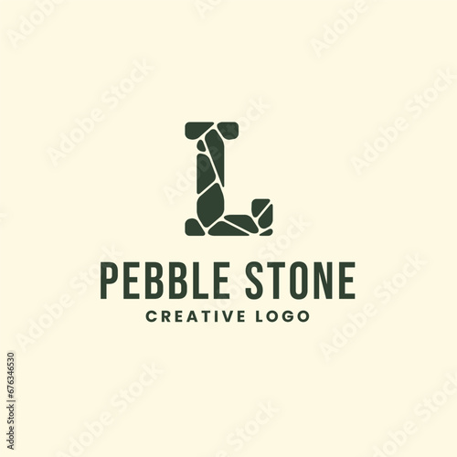 L Stone Pebbles Logo