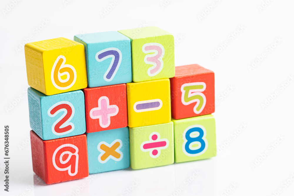 Math number colorful, education study mathematics learning teach concept. Math number colorful, education study mathematics learning teach concept.