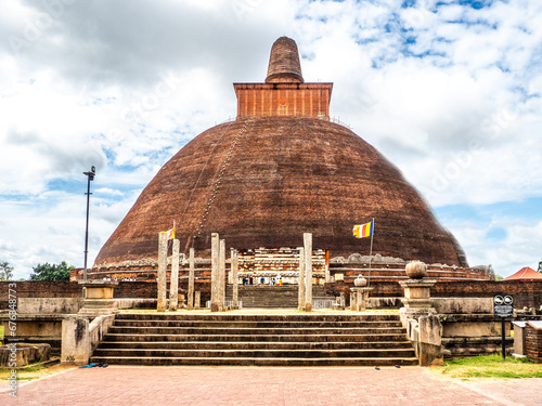 Jaetavanarama stupe in  the Sacred city of Anuradhapura in Sri Lanka