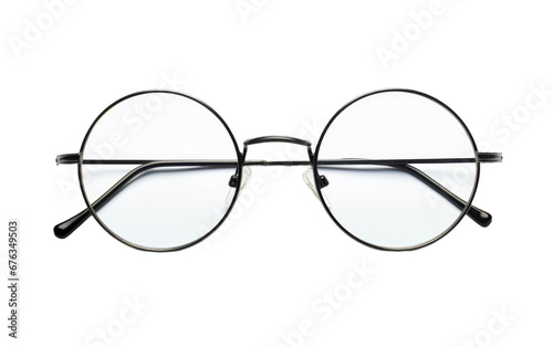 Trifocals With Black Frame Isolated On Transparent Background PNG.