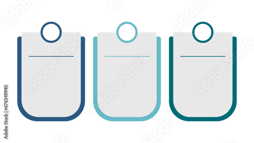 Blank company process chart infographic template as vector with 3 options can be used for progress, diagram, annual report, web design. Business concept