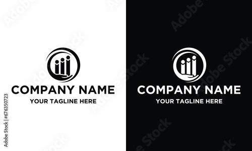 Economy finance chart bar business productivity logo icon